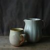 Scalloped jug and mug